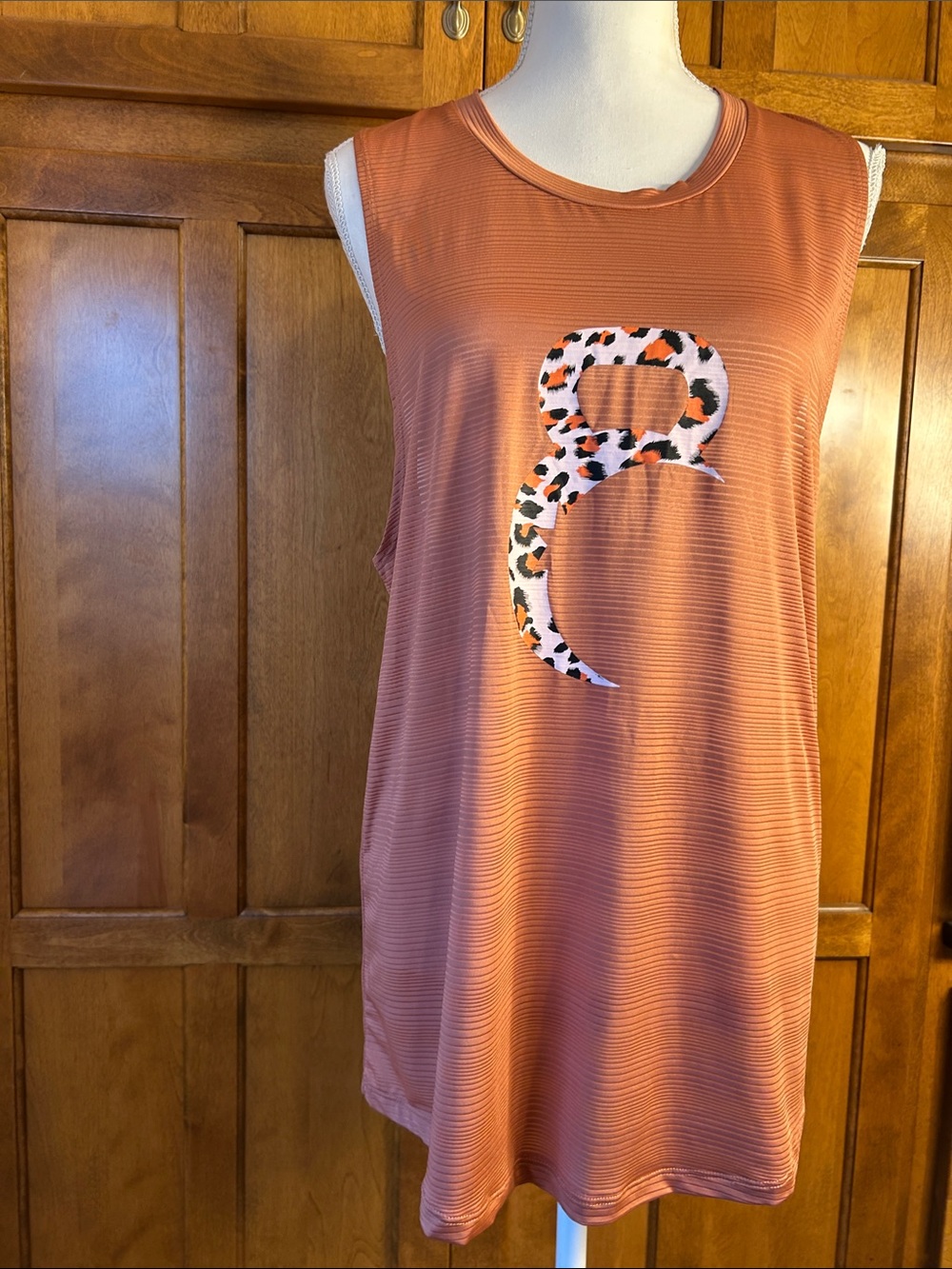 Zyia Active Womens Terra Cotta Cheetah Kettle Moon Semi Sheer Tank. Sz XXL - Picture 2 of 10